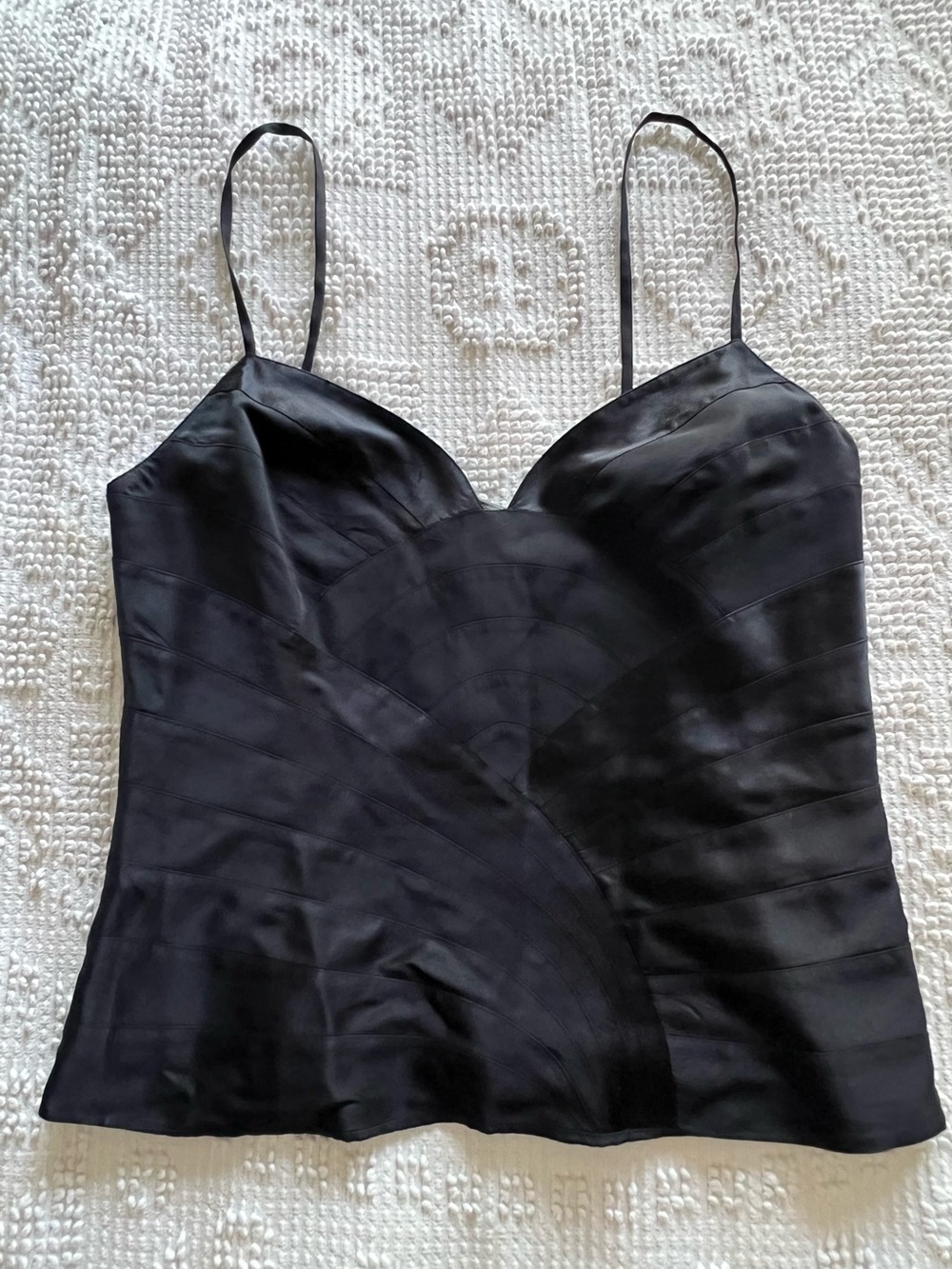 Marc Jacobs Black Silk Satin Camisole Top Size 8